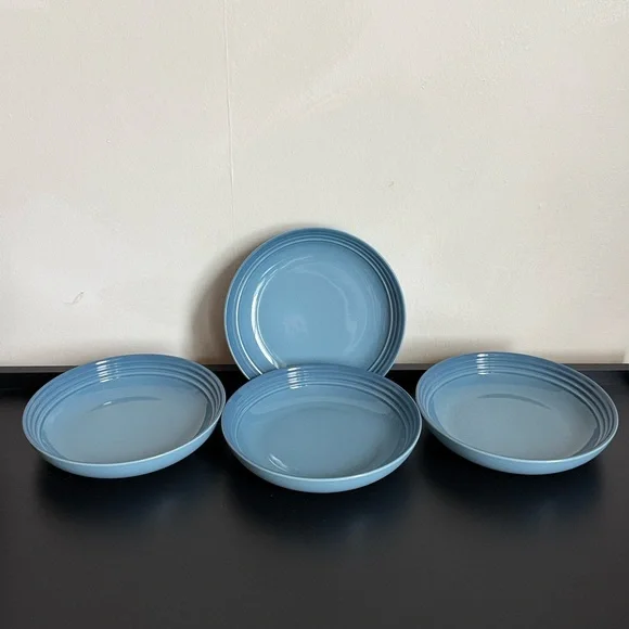 Le Creuset Chambray Pasta Bowls Set of 4 - Picture 2 of 4